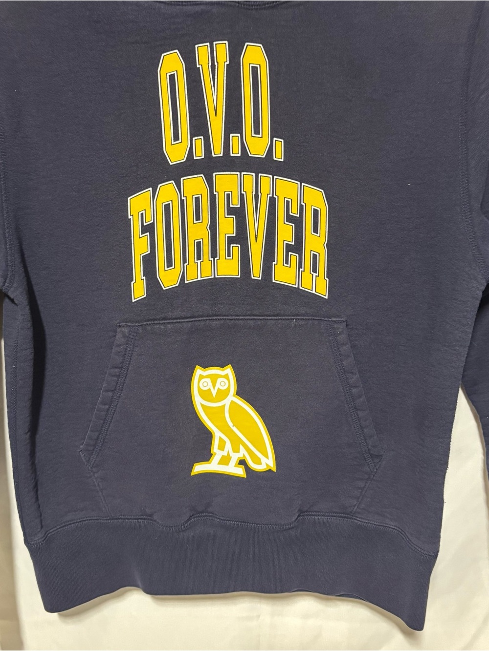 OVO Forever Hoodie Navy Blue Drake Owl Pullover Men's Small - Picture 2 of 10